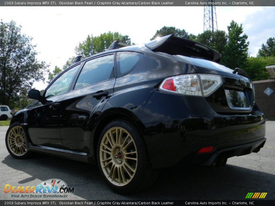 2009 Subaru Impreza WRX STi Obsidian Black Pearl / Graphite Gray Alcantara/Carbon Black Leather Photo #8