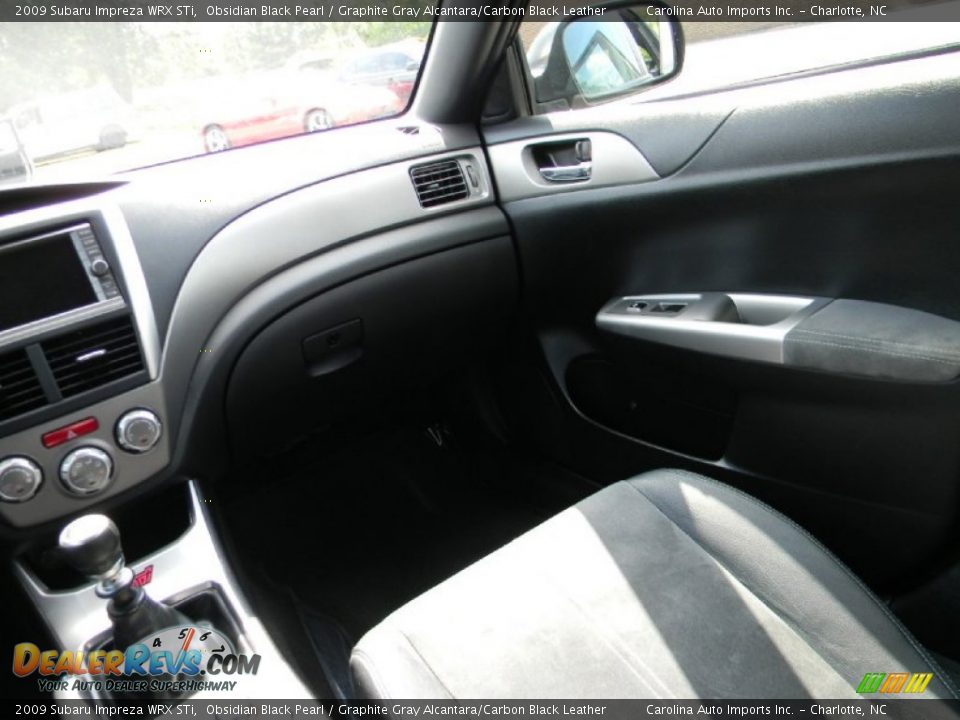 2009 Subaru Impreza WRX STi Obsidian Black Pearl / Graphite Gray Alcantara/Carbon Black Leather Photo #16