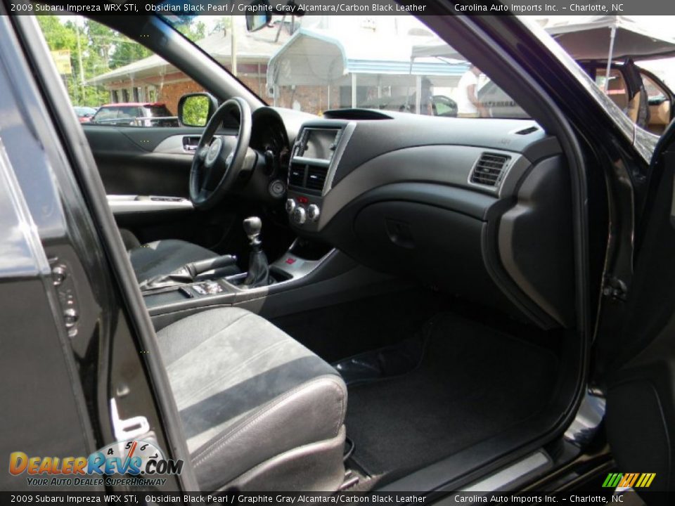 2009 Subaru Impreza WRX STi Obsidian Black Pearl / Graphite Gray Alcantara/Carbon Black Leather Photo #23