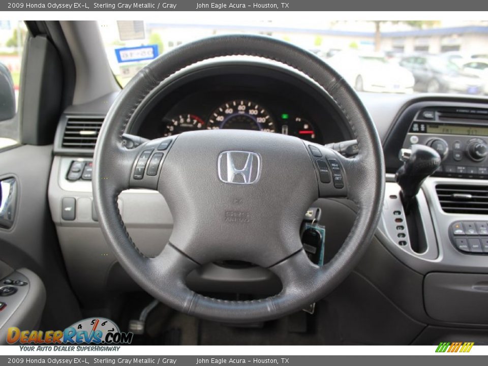 2009 Honda Odyssey EX-L Sterling Gray Metallic / Gray Photo #28