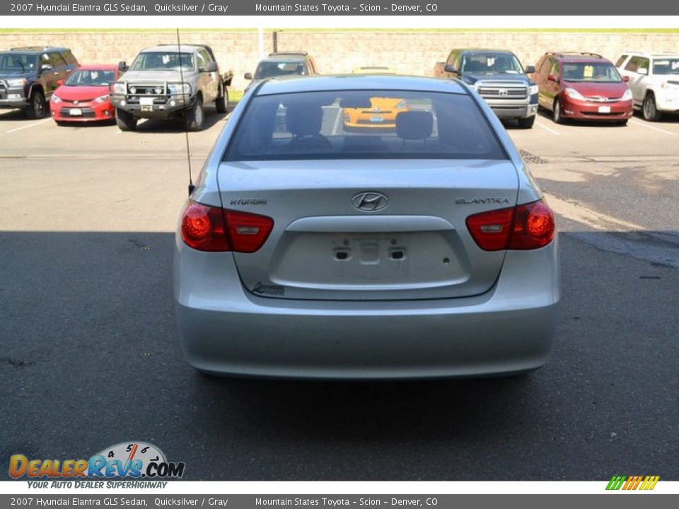 2007 Hyundai Elantra GLS Sedan Quicksilver / Gray Photo #3