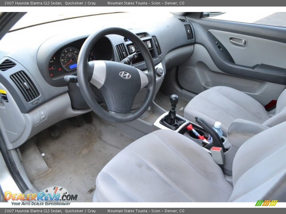 2007 Hyundai Elantra GLS Sedan Quicksilver / Gray Photo #7