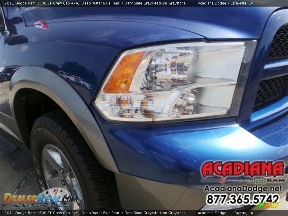 2011 Dodge Ram 1500 ST Crew Cab 4x4 Deep Water Blue Pearl / Dark Slate Gray/Medium Graystone Photo #12