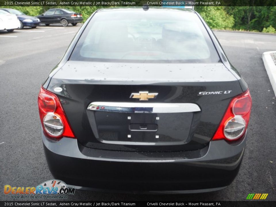 2015 Chevrolet Sonic LT Sedan Ashen Gray Metallic / Jet Black/Dark Titanium Photo #6