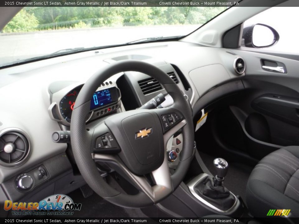 2015 Chevrolet Sonic LT Sedan Ashen Gray Metallic / Jet Black/Dark Titanium Photo #10