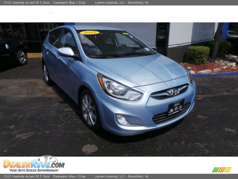2012 Hyundai Accent SE 5 Door Clearwater Blue / Gray Photo #1
