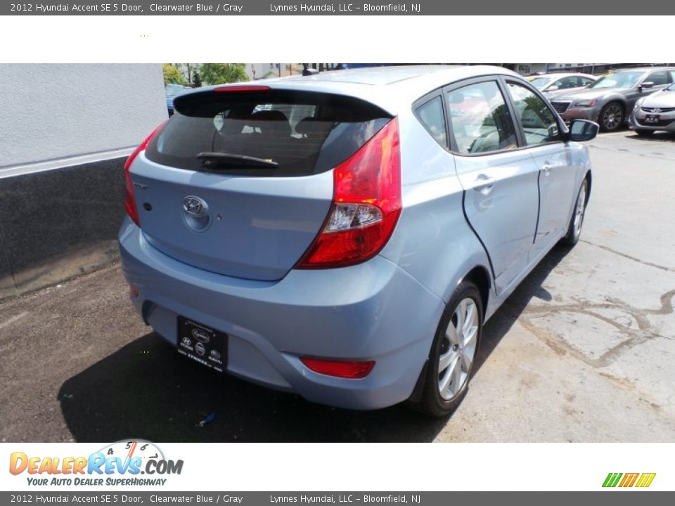 2012 Hyundai Accent SE 5 Door Clearwater Blue / Gray Photo #6