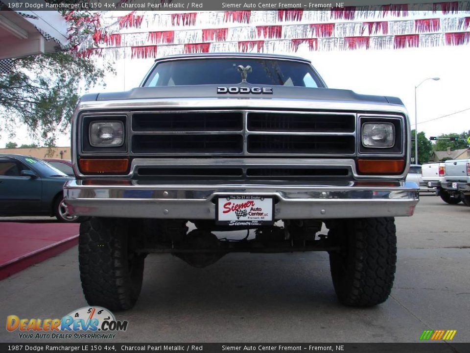 1987 Dodge Ramcharger LE 150 4x4 Charcoal Pearl Metallic / Red Photo #3