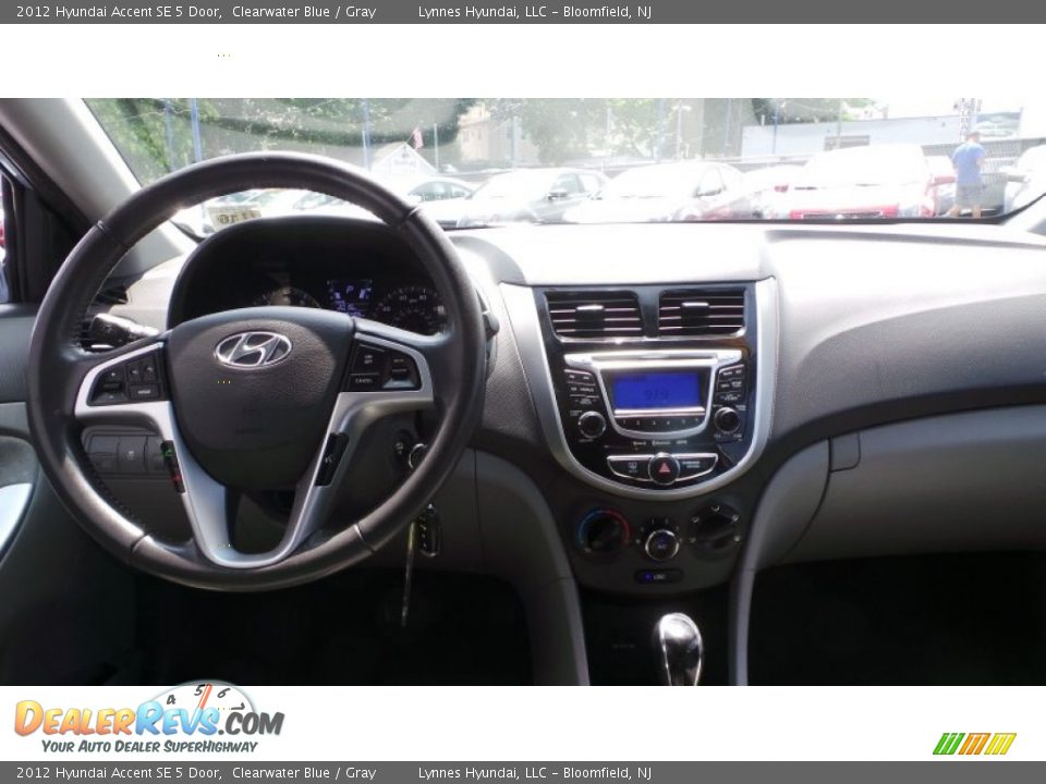 2012 Hyundai Accent SE 5 Door Clearwater Blue / Gray Photo #11