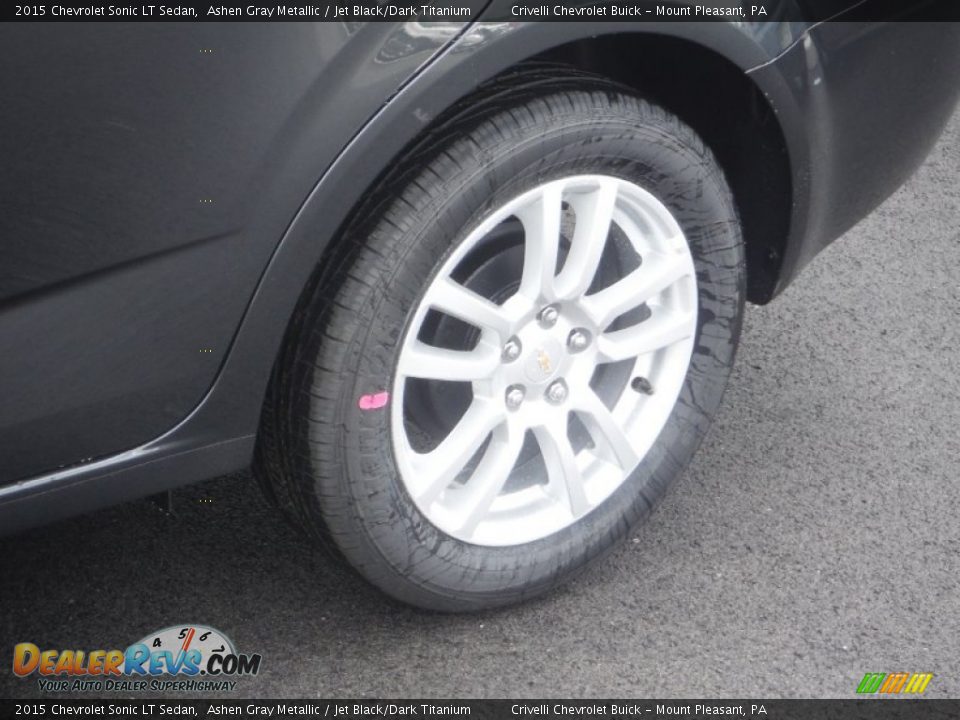 2015 Chevrolet Sonic LT Sedan Ashen Gray Metallic / Jet Black/Dark Titanium Photo #3