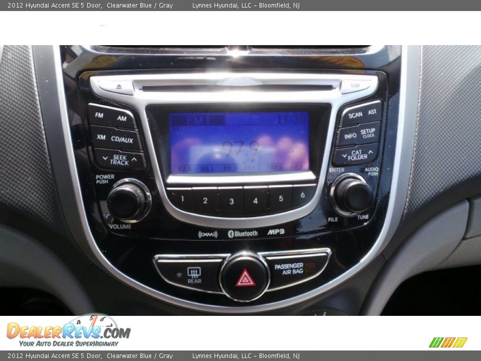 2012 Hyundai Accent SE 5 Door Clearwater Blue / Gray Photo #15