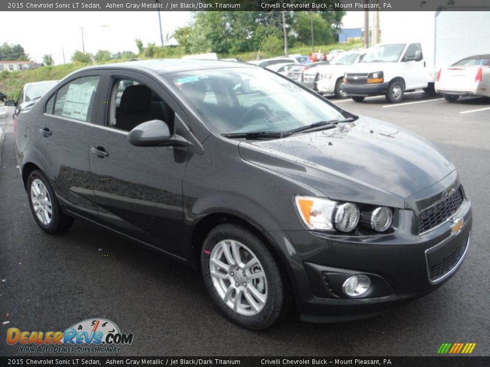 2015 Chevrolet Sonic LT Sedan Ashen Gray Metallic / Jet Black/Dark Titanium Photo #5