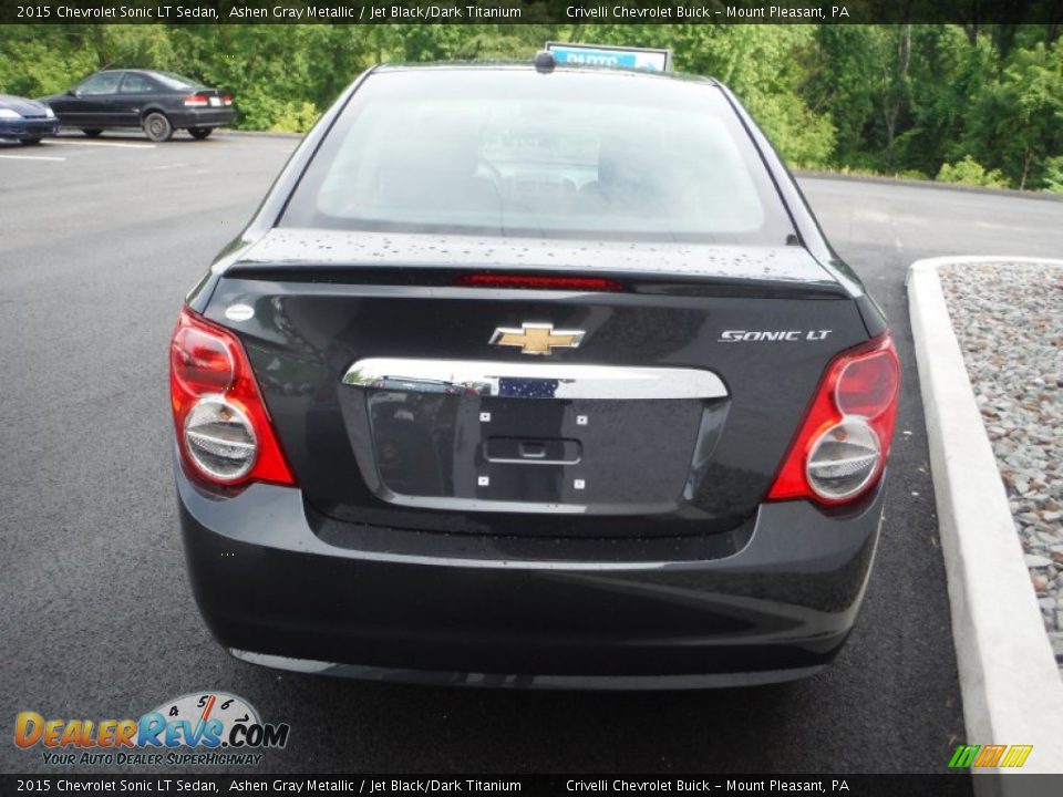 2015 Chevrolet Sonic LT Sedan Ashen Gray Metallic / Jet Black/Dark Titanium Photo #6