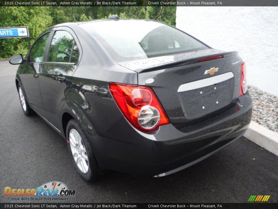 2015 Chevrolet Sonic LT Sedan Ashen Gray Metallic / Jet Black/Dark Titanium Photo #7
