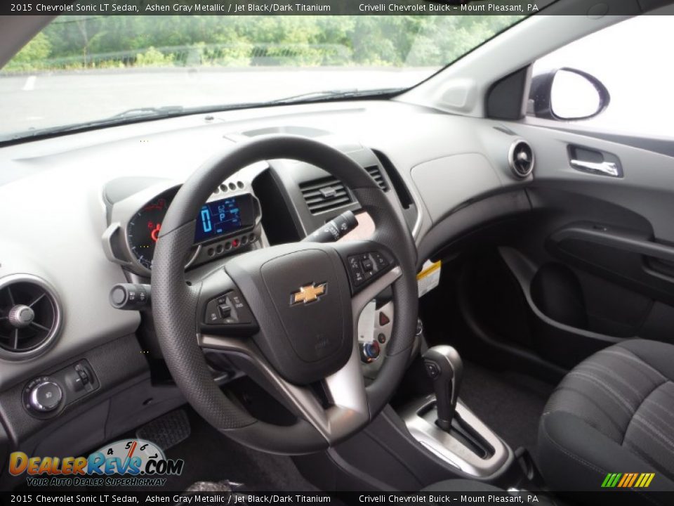 2015 Chevrolet Sonic LT Sedan Ashen Gray Metallic / Jet Black/Dark Titanium Photo #10