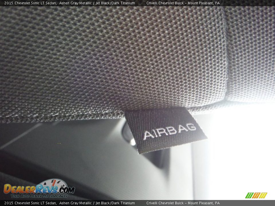 2015 Chevrolet Sonic LT Sedan Ashen Gray Metallic / Jet Black/Dark Titanium Photo #12