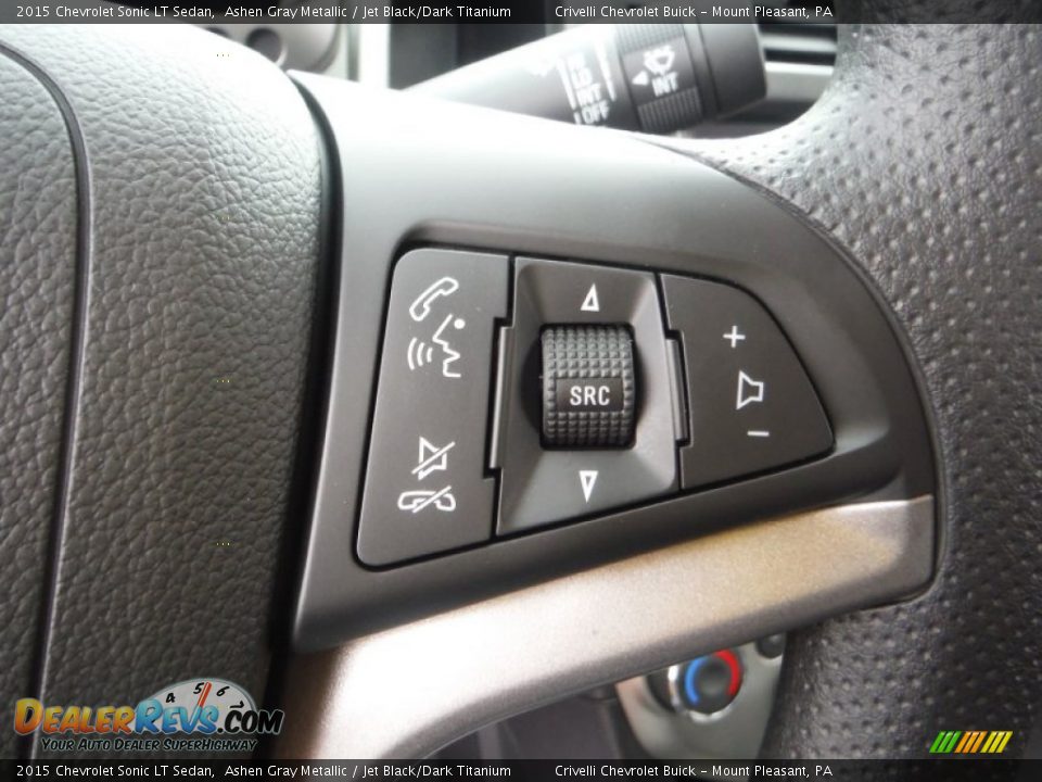 2015 Chevrolet Sonic LT Sedan Ashen Gray Metallic / Jet Black/Dark Titanium Photo #17