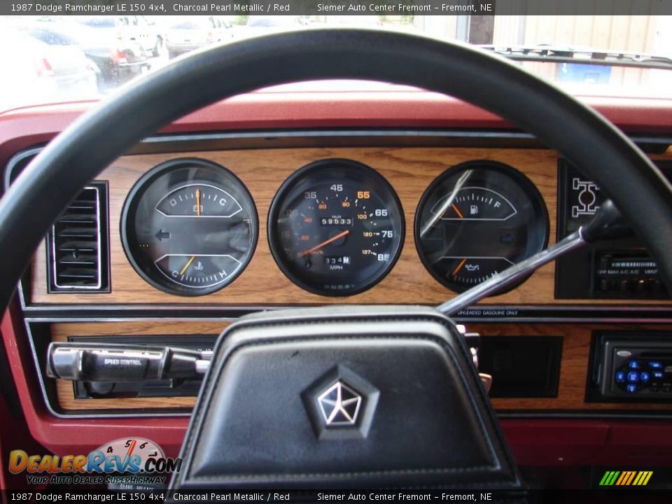 1987 Dodge Ramcharger LE 150 4x4 Charcoal Pearl Metallic / Red Photo #14