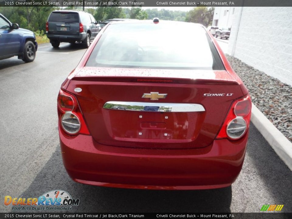 2015 Chevrolet Sonic LT Sedan Crystal Red Tintcoat / Jet Black/Dark Titanium Photo #5