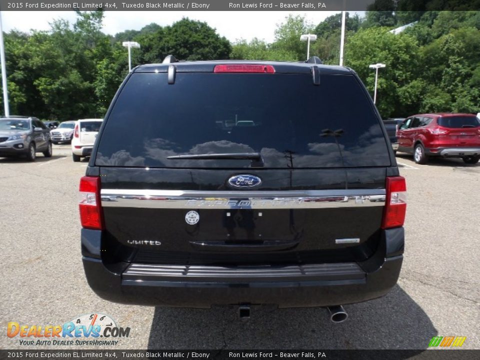 2015 Ford Expedition EL Limited 4x4 Tuxedo Black Metallic / Ebony Photo #4
