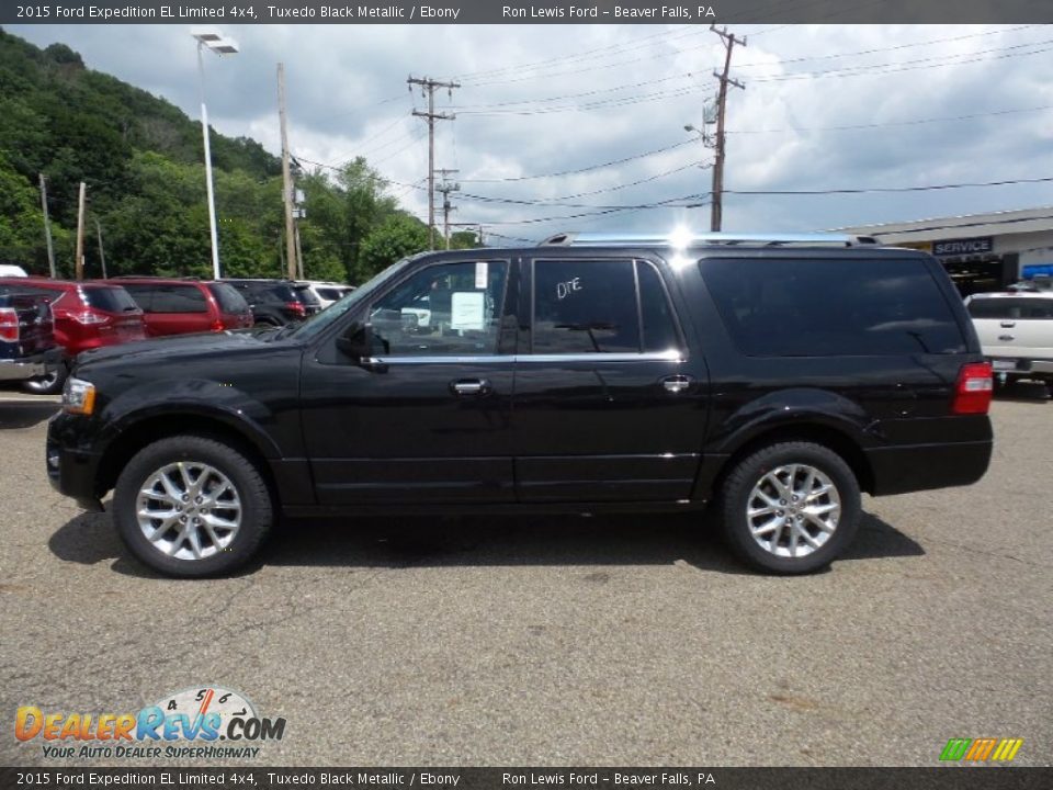 2015 Ford Expedition EL Limited 4x4 Tuxedo Black Metallic / Ebony Photo #7