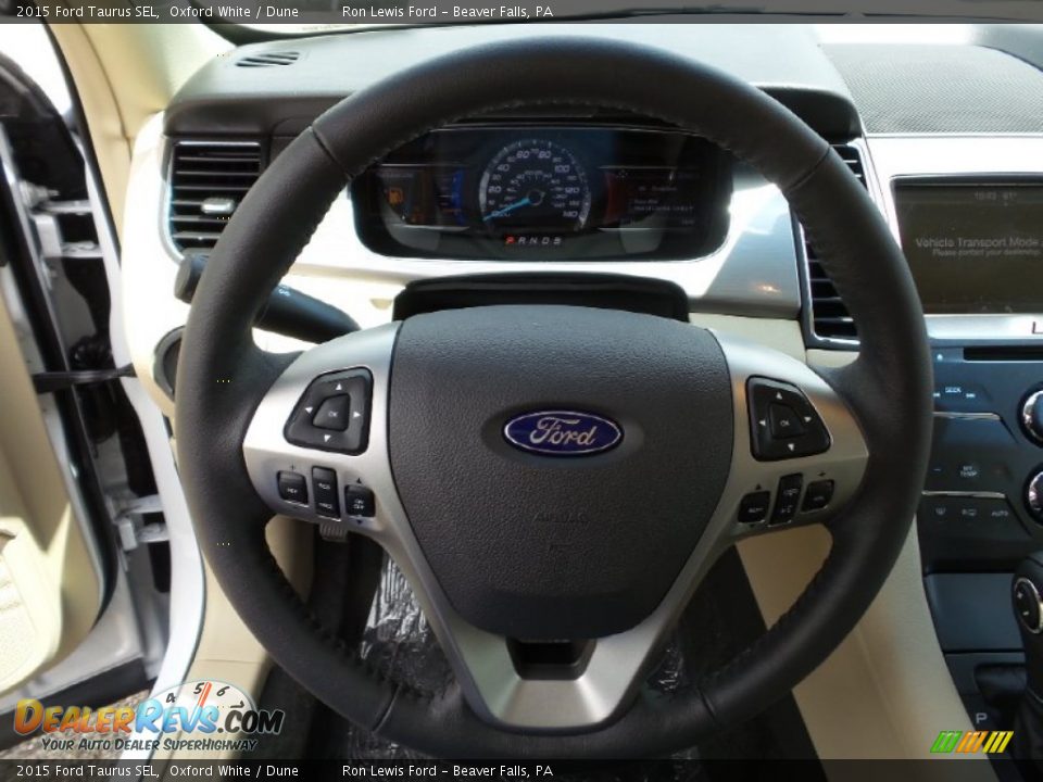 2015 Ford Taurus SEL Oxford White / Dune Photo #17