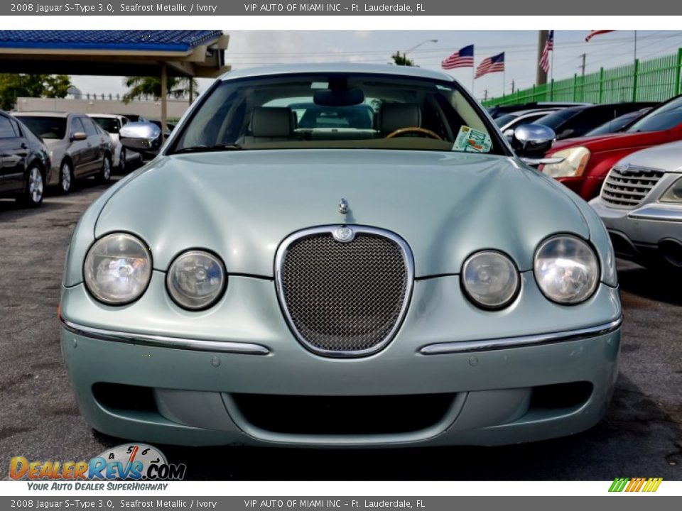 2008 Jaguar S-Type 3.0 Seafrost Metallic / Ivory Photo #2