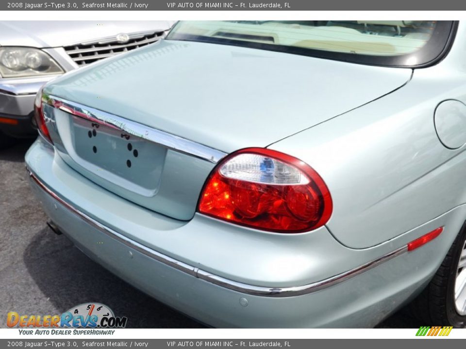 2008 Jaguar S-Type 3.0 Seafrost Metallic / Ivory Photo #13