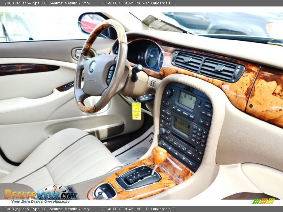 2008 Jaguar S-Type 3.0 Seafrost Metallic / Ivory Photo #21