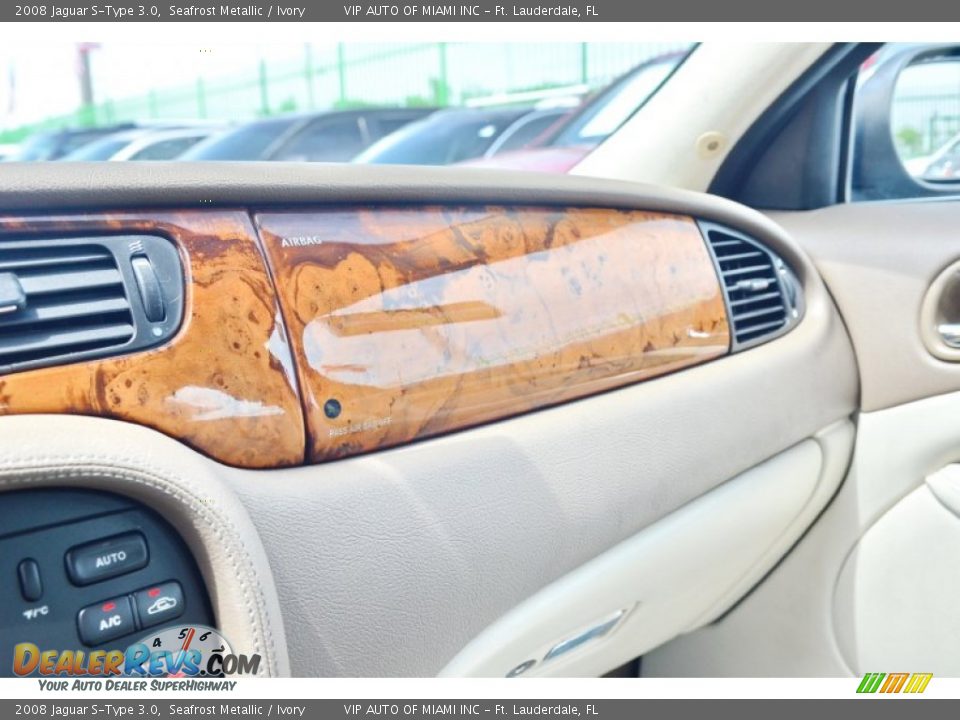 2008 Jaguar S-Type 3.0 Seafrost Metallic / Ivory Photo #35