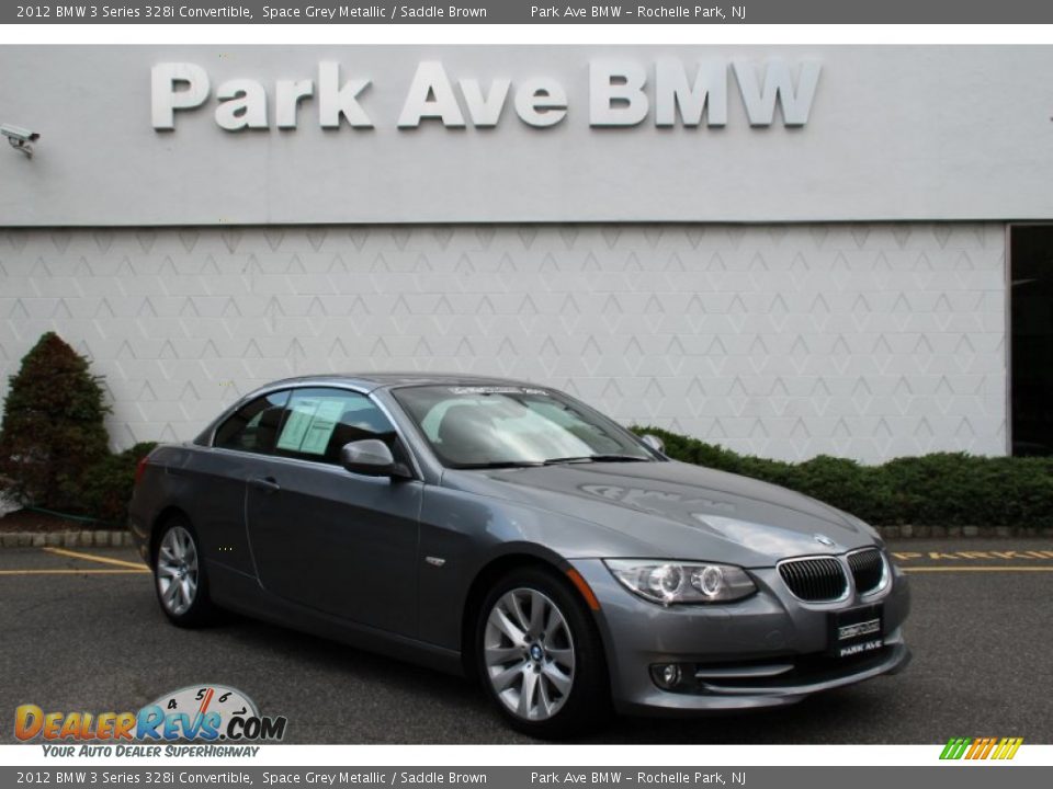 2012 BMW 3 Series 328i Convertible Space Grey Metallic / Saddle Brown Photo #1
