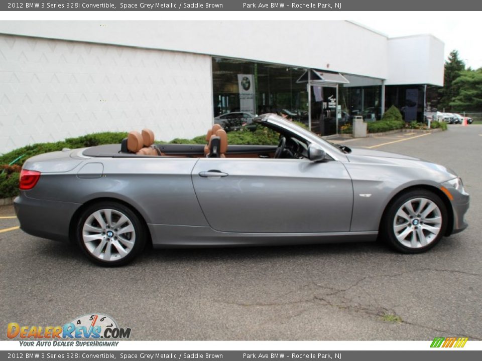 2012 BMW 3 Series 328i Convertible Space Grey Metallic / Saddle Brown Photo #3
