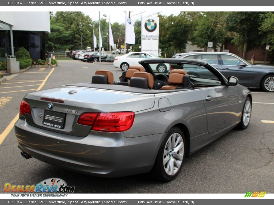2012 BMW 3 Series 328i Convertible Space Grey Metallic / Saddle Brown Photo #4