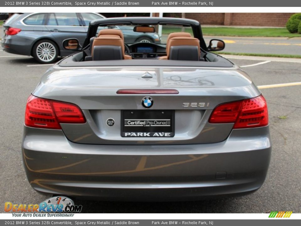 2012 BMW 3 Series 328i Convertible Space Grey Metallic / Saddle Brown Photo #5