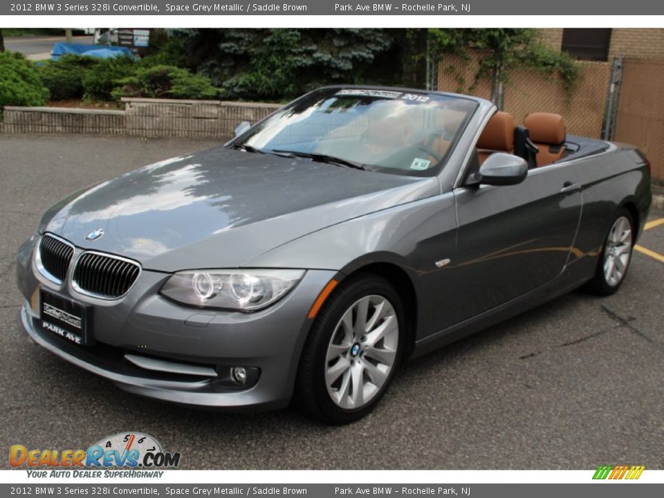 2012 BMW 3 Series 328i Convertible Space Grey Metallic / Saddle Brown Photo #7