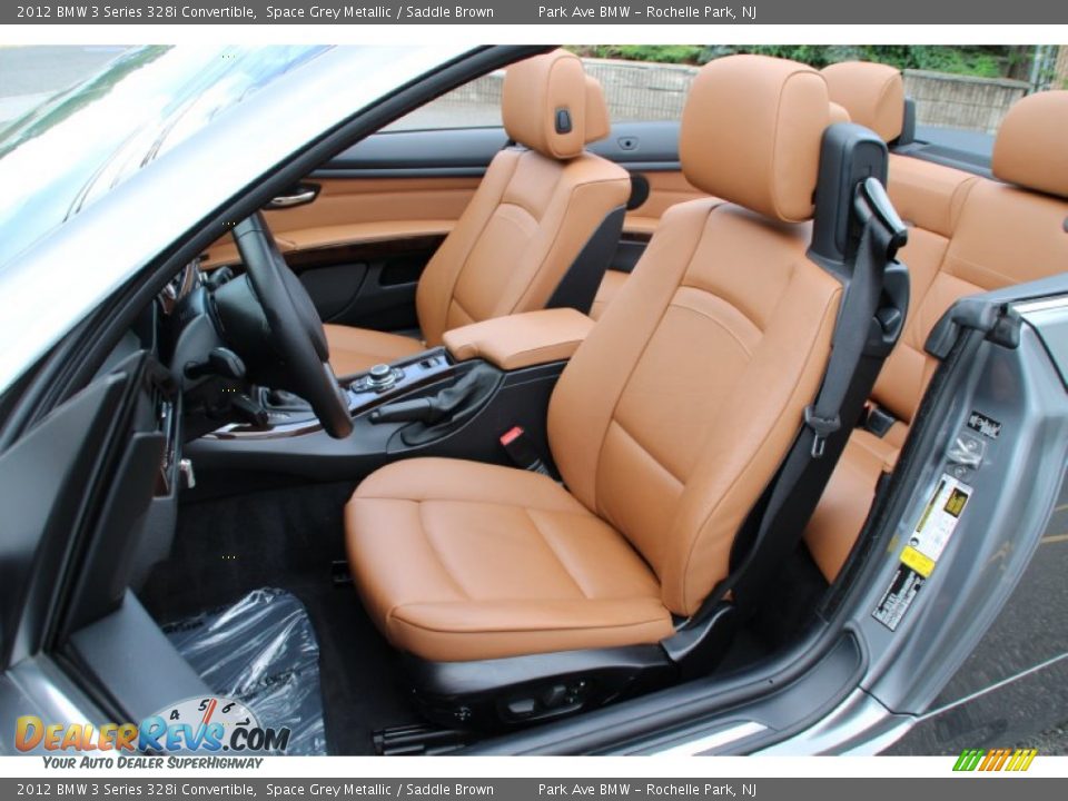 2012 BMW 3 Series 328i Convertible Space Grey Metallic / Saddle Brown Photo #14
