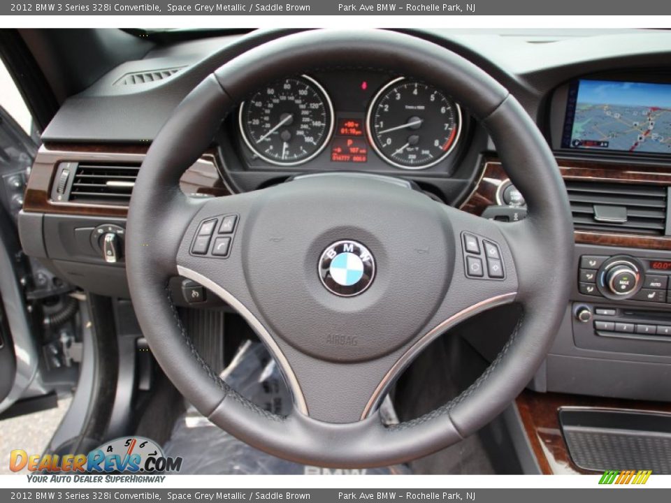 2012 BMW 3 Series 328i Convertible Space Grey Metallic / Saddle Brown Photo #18