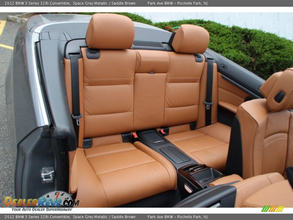 2012 BMW 3 Series 328i Convertible Space Grey Metallic / Saddle Brown Photo #25
