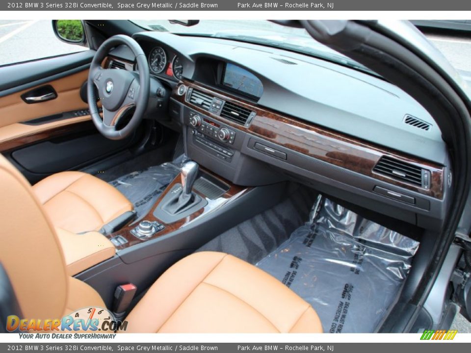 2012 BMW 3 Series 328i Convertible Space Grey Metallic / Saddle Brown Photo #26