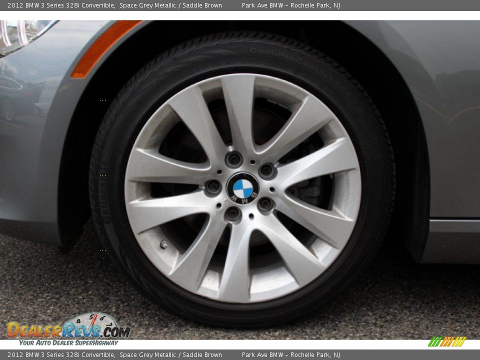 2012 BMW 3 Series 328i Convertible Space Grey Metallic / Saddle Brown Photo #31