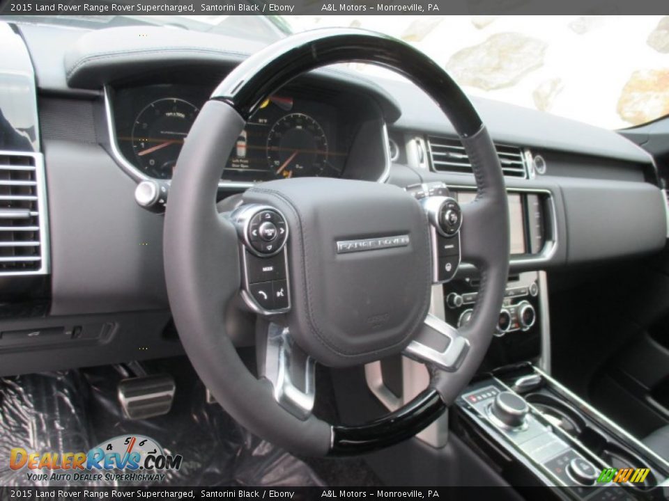 2015 Land Rover Range Rover Supercharged Santorini Black / Ebony Photo #12