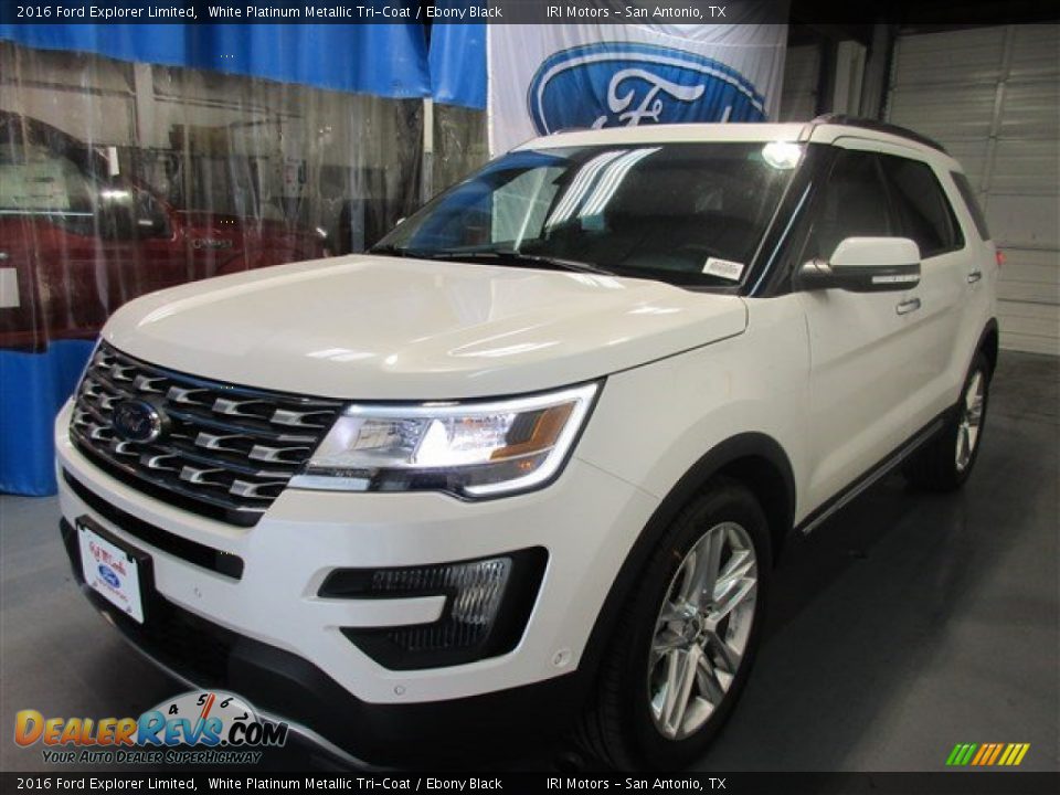 2016 Ford Explorer Limited White Platinum Metallic Tri-Coat / Ebony Black Photo #3