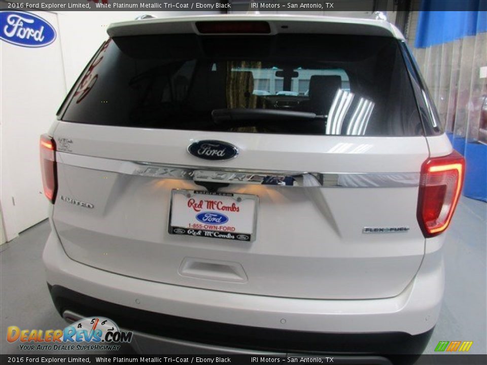2016 Ford Explorer Limited White Platinum Metallic Tri-Coat / Ebony Black Photo #5