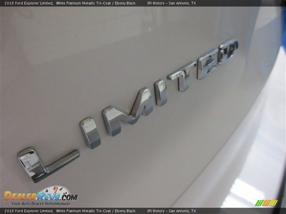 2016 Ford Explorer Limited White Platinum Metallic Tri-Coat / Ebony Black Photo #7