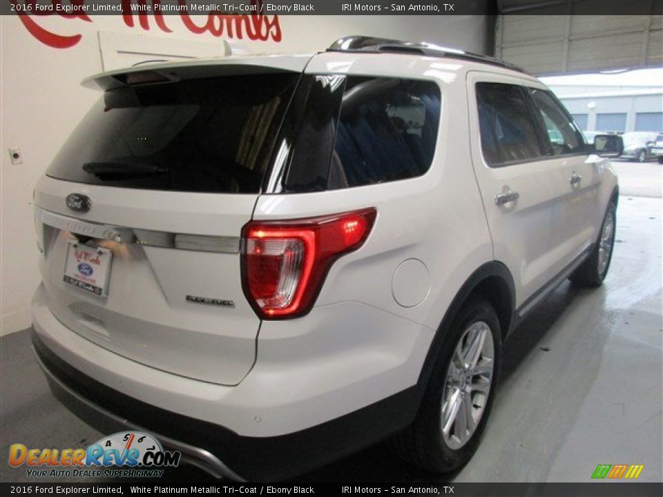2016 Ford Explorer Limited White Platinum Metallic Tri-Coat / Ebony Black Photo #8