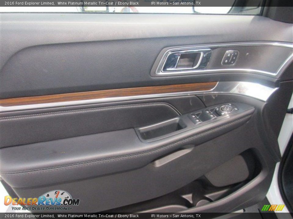 2016 Ford Explorer Limited White Platinum Metallic Tri-Coat / Ebony Black Photo #17