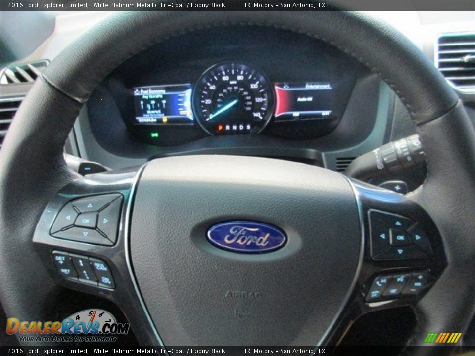 2016 Ford Explorer Limited White Platinum Metallic Tri-Coat / Ebony Black Photo #24