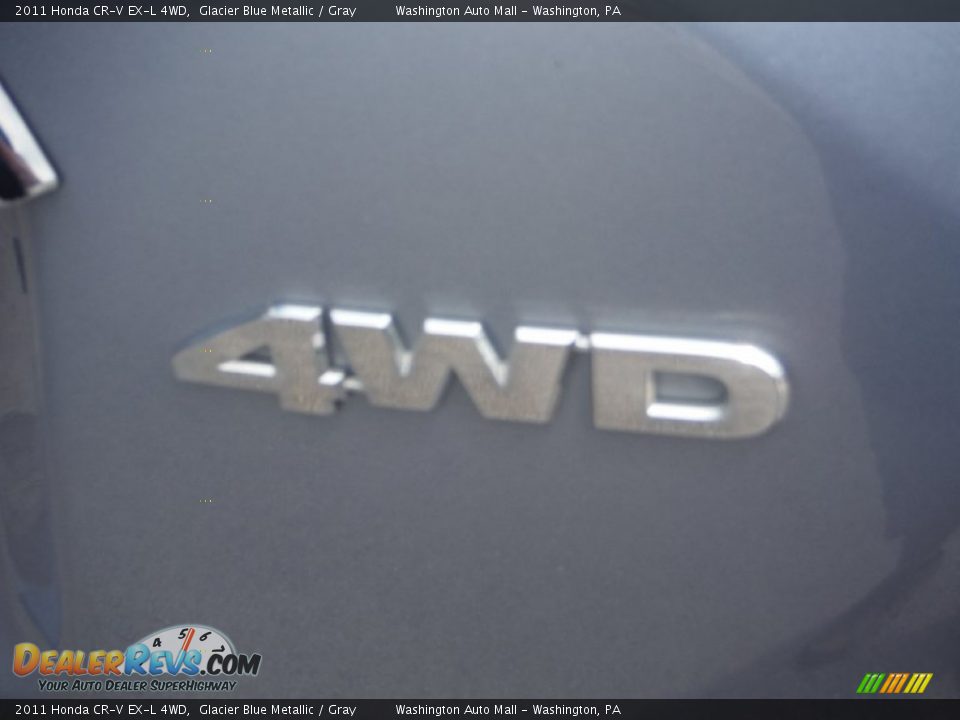 2011 Honda CR-V EX-L 4WD Glacier Blue Metallic / Gray Photo #8