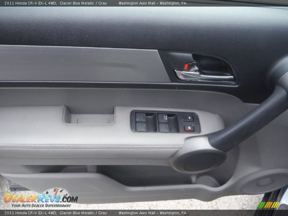 2011 Honda CR-V EX-L 4WD Glacier Blue Metallic / Gray Photo #9