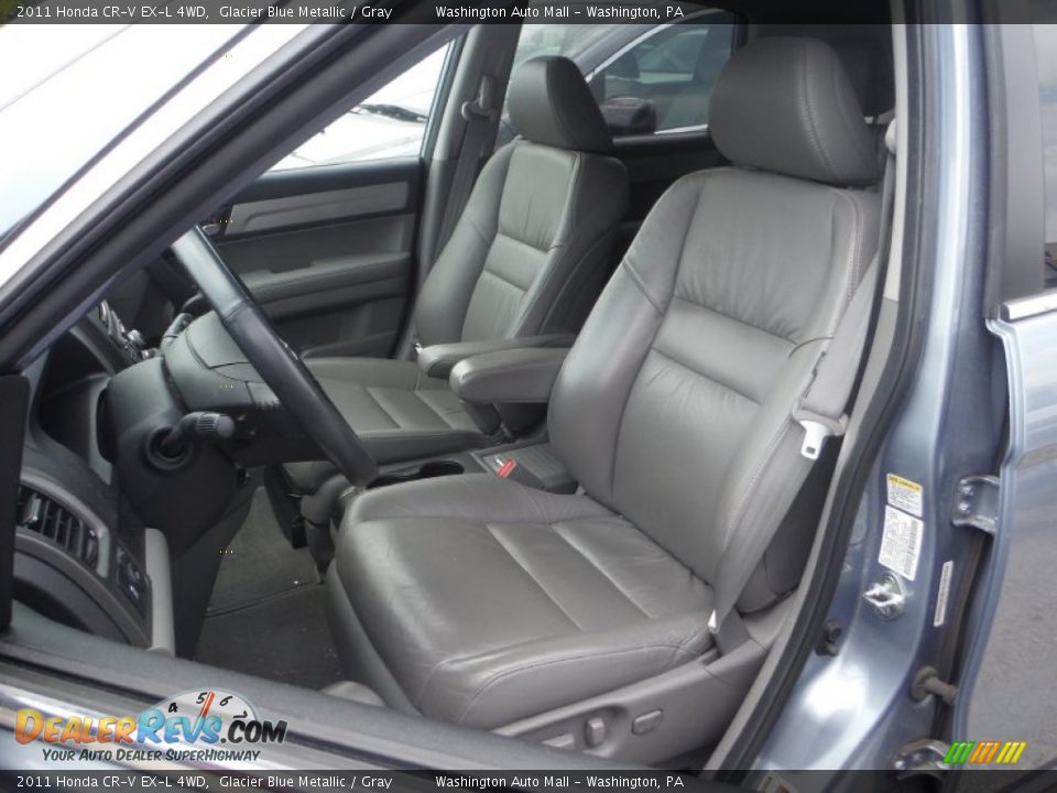 2011 Honda CR-V EX-L 4WD Glacier Blue Metallic / Gray Photo #10
